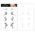 Adesivo per tatuaggio attaccatura capelli ED-018 impermeabile con texture nere - ED-018 / 11*18cm