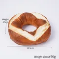 Realistic German pretzel bread model, 16.5cm diameter bagel ornament for home decor - Round Pretzel