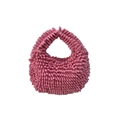 Pink plush chenille tote bag with soft marshmallow texture and stylish candy color finish - New Rose Pink