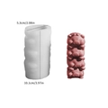 Silicone mold for stacked pig candles with product dimensions 10.1cm by 5.3cm - Stacked Pig