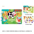 Pädagogisches Bauernhof-Beschäftigungsbuch für Kinder mit Aufklebern und 10 Seiten - Farbkarton Verpackung / Bauernhof Thema