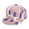 Snapback pet met platte rand en USA vlag print voor een trendy hiphop uitstraling - USA Vlag