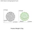 Molde de silicona para bandeja de 12 huevos con acabado de resina epoxi verde claro - D4054-12 Rejillas Redondo Estilo 02
