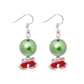 Christmas bell earrings with red and white enamel details and sparkling crystals - Bell Earrings