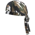Pañuelo deportivo con camuflaje de selva en tela transpirable y diseño de tiras traseras - Camuflaje Verde