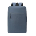 Navy blue business laptop backpack in durable nylon with USB port and minimalist design - 515 No USB / Blue