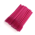 50-teiliges Set Einweg-Wimpern- und Augenbrauenbürsten in kräftigem Rosarot - Fuchsia