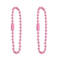 Macro di due catenelle a sfere rosa per gioielli fai-da-te e portachiavi - 2.4mm x 12cm (10 Pieces/Pack) / Rosa scuro
