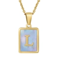 Blue Shell Letter L Style (With Chain)