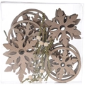 Wooden snowflake ornaments set with jute twine in transparent box for tree decor - Snowflake Style