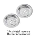 Set van 2 roestvrijstalen wierookbrander filters met 5,8 cm diameter en 9 gaatjes - Wierookbrander Metalen Accessoire 58mm