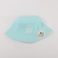 Light blue children's bucket hat featuring white smiley face and Good embroidery - CM8001 Smiley Series / Lake Blue