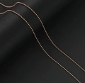 Elegant 18k rose gold plated stainless steel bead chain necklace for women - Pearl Necklace / Rose Gold