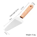Pizza server spatula with stainless steel blade and beech wood handle with dimensions - Triangle Spatula