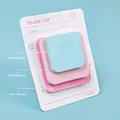 Morandi blue and pink sticky notes set with three sizes and 90 sheets each for office use - Starry Field