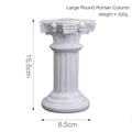 Statue colonne romaine nordique blanche avec relief ange, grand ornement de table 15,5cm - Grande Colonne Romaine Ronde