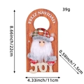 Weihnachts-Türhänger mit Weihnachtsmann-Plüschfigur und Feliz Navidad Holzschild - Weihnachtsmann