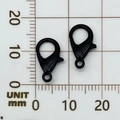 Black zinc alloy 12mm lobster clasp fasteners for DIY jewelry making on grid scale - 14mm / Swimming Black