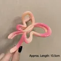 Pink gradient resin hair claw clip in butterfly shape, large 10.5cm shark clip for women - Gradient Butterfly Pink-10.5cm