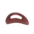 Pink resin gua sha tool with marble texture and handle hole for body massage - Large / Pink