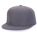 Cappellino snapback grigio antracite a tesa piatta con sei pannelli e fori di ventilazione - Regolabile / grigio scuro