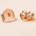 S925 sterling silver butterfly earring backs with rose gold finish and hallmark - Butterfly / 4mm (0.7-0.8mm Hole) / Rose Gold