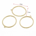 39mm matte gold round pendant with geometric texture for DIY jewelry making - DY041-Matte Gold (Round)