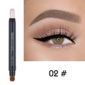 Macro detail of waterproof champagne shimmer eyeshadow stick with sponge applicator - 02 Champagne