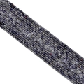 Blue square natural stone beads 2.5mm for stylish DIY jewelry making on white background - Iolite