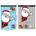 Adesivi statici natalizi con Babbo Natale e regali, set 20x30cm per decorazione vetrine - BQ302 Babbo Natale