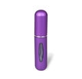 Purple refillable 5ml perfume atomizer with visual window and metallic finish - Purple