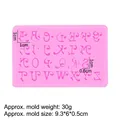 Roze siliconen alfabet mal met hoofdletters voor bakken en DIY knutselen - 1# Hoofdletters / Roze