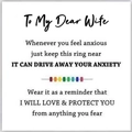 Gift card for anxiety ring with emotional message To My Dear Wife on clean background - Card-To Wife