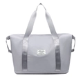 Bolsa de viaje plegable gris de gran capacidad con compartimento para zapatos - Estilo 309 / Gris