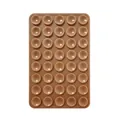 Brown rectangular 48-suction cup silicone phone mount adhesive pad for non-slip grip - Double-Sided Style (80-Suction Cup) / Coffee
