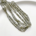 Piccoli cilindri in pietra naturale grigia e verde 4x2mm per gioielli fai da te - Labradorite