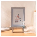 6 Zoll Fotorahmen aus hellem Holz mit niedlichem Hasen-Design für Kinderzimmer - Blau