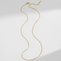 Collana a catena veneziana in acciaio placcato oro 18K con chiusura a moschettone - Catena veneziana / Oro
