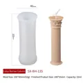 Molde de silicona columna de loto para velas DIY, tamaño 105x40mm y capacidad de 33ml - Columna Romana de Loto BH-135