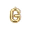Pendentif lettre G 3D plaqué or poli avec finition métallique brillante et bords lisses - Lettre G / Or