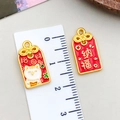 Ciondoli gatto della fortuna in smalto dorato per gioielli da 2,5 cm a 3 cm - Gatto della Fortuna a Doppia Faccia