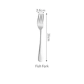 Polished 1010 stainless steel fish fork 20cm length for formal dining table setting - Trident