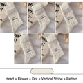 Set di 5 paia di calze a rete bianco crema con vari motivi traforati in stile giapponese - 5 Paia - Stili Misti 3