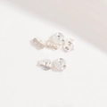 S925 Sterling Silber Ohrmuttern Schmetterlingsverschluss für DIY Schmuck mit S925 Stempel - Silber 4mm Klein 1 Paar