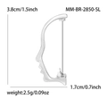 Spilla silhouette viso argento con dimensioni 3,8 cm altezza e peso di 2,5 g - Argento
