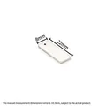 Polished silver stainless steel rectangular charm for DIY jewelry, size 8mm by 22mm - Rectangle 8x22mm