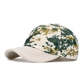 Digitale Pixel-Camouflage-Baseballkappe in Waldgrün und Beige mit gewebter Textur - Armeegrün