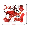 DIY Christmas snowman wall decal with reindeer hat and snowflakes, 28x23cm, TBW9110 - TBW9110-Reindeer Hat Snowman (28cmx23cm)