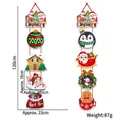 Frohe Weihnachten Türbanner aus Papier mit Weihnachtsmann und Schneemann 120cm - Mehrfarbig Stil 02