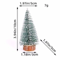 Mini albero di Natale in cedro innevato con base in legno decoro da 10cm - Albero di Natale 10cm